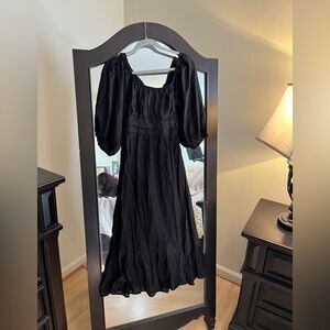 NEW HONEYUPPY WOMENS BLACK DRESS TIE BACK MEDIUM